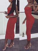 Load image into Gallery viewer, Strapless Bodycon Dress
