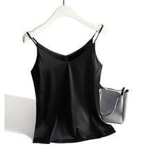 Load image into Gallery viewer, Spaghetti Strap Silk Tank Top/Camisole
