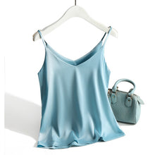 Load image into Gallery viewer, Spaghetti Strap Silk Tank Top/Camisole
