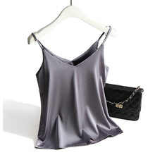 Load image into Gallery viewer, Spaghetti Strap Silk Tank Top/Camisole

