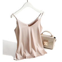 Load image into Gallery viewer, Spaghetti Strap Silk Tank Top/Camisole
