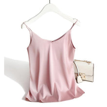 Load image into Gallery viewer, Spaghetti Strap Silk Tank Top/Camisole
