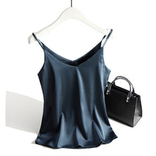 Load image into Gallery viewer, Spaghetti Strap Silk Tank Top/Camisole
