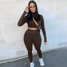 Load image into Gallery viewer, Crop Top &amp; Matching Leggings Set
