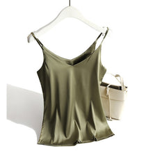 Load image into Gallery viewer, Spaghetti Strap Silk Tank Top/Camisole
