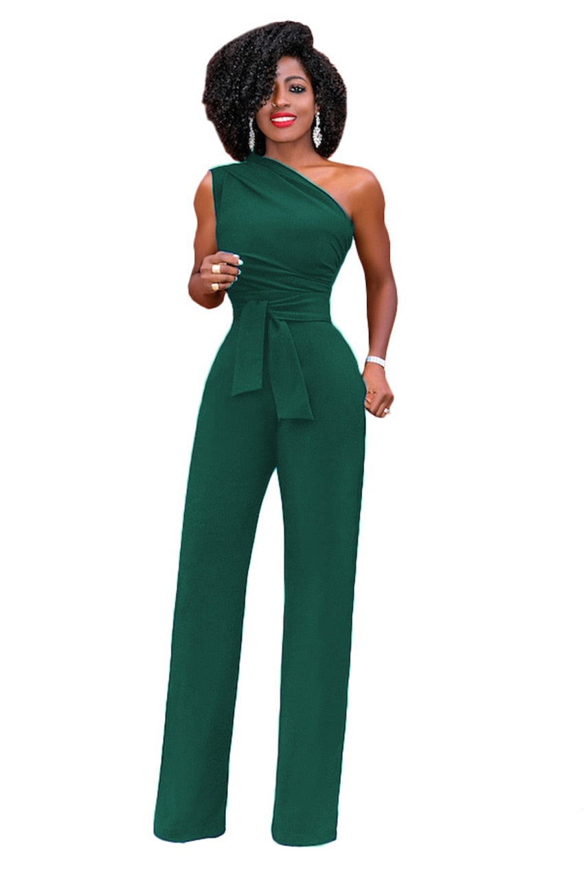 Green Net Embellished One-Shoulder Jumpsuit Set For Girls Design by Fayon  Kids at Pernia's Pop Up Shop 2024