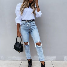 Load image into Gallery viewer, Puff Sleeve V-Neck Top

