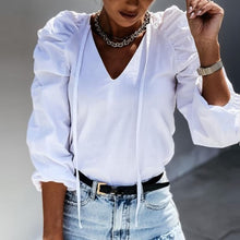 Load image into Gallery viewer, Puff Sleeve V-Neck Top
