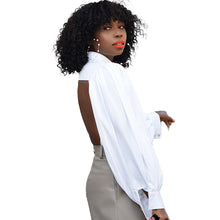 Load image into Gallery viewer, Backless Lantern Sleeve Blouse
