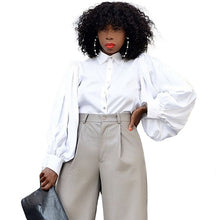 Load image into Gallery viewer, Backless Lantern Sleeve Blouse
